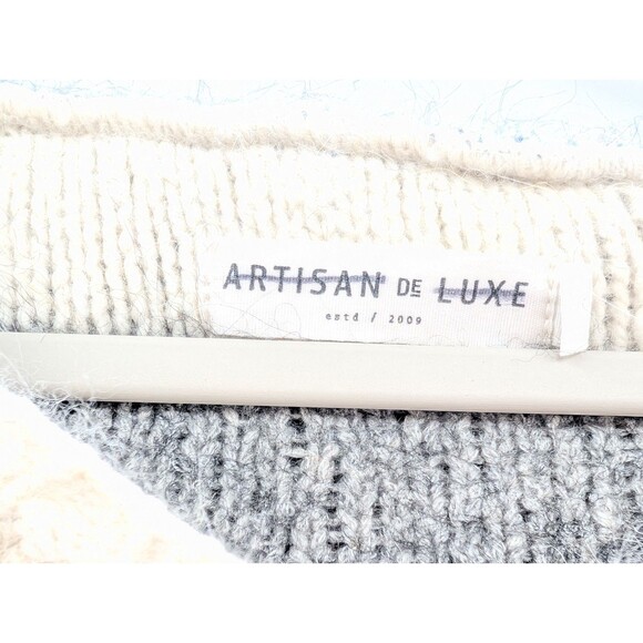 Artisan de Luxe Anthropologie Knit Patchwork Pullover Hoodie Sweater Size S/M - Picture 2 of 6